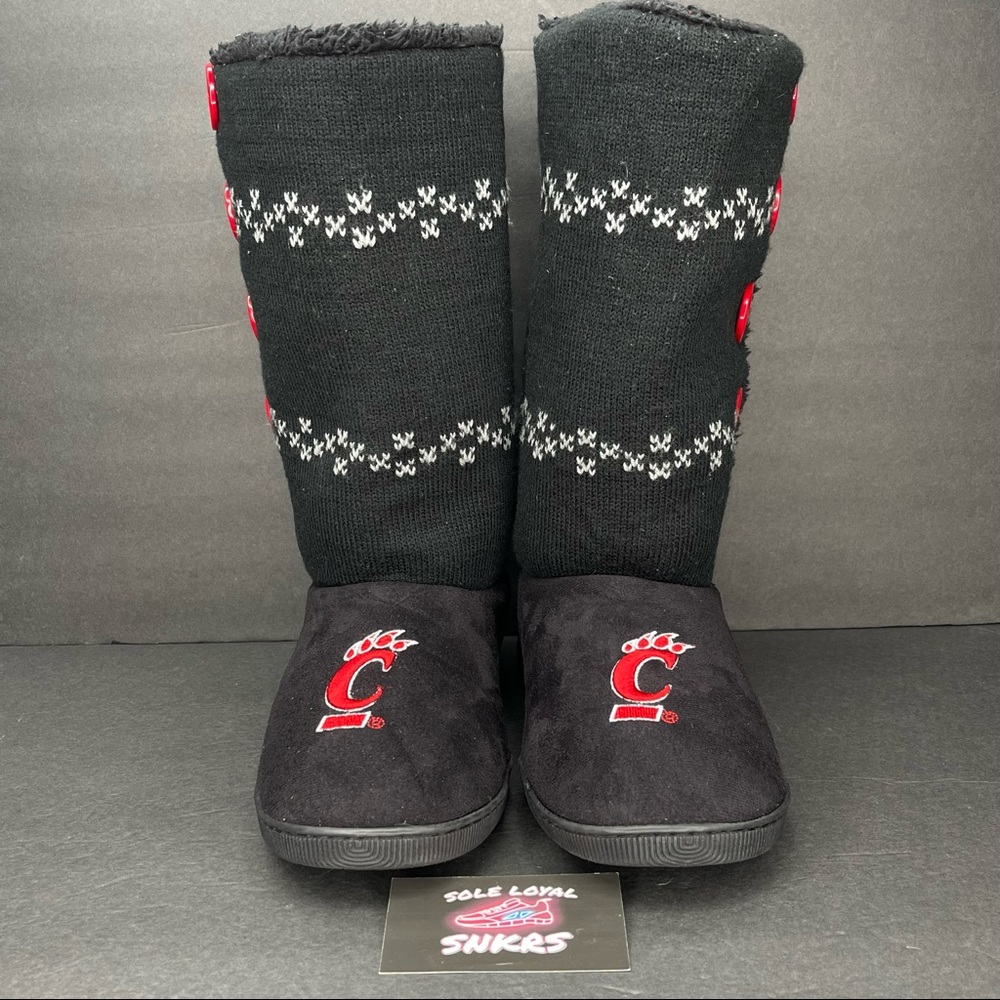 NCAA Cincinnati Bearcats Women's Slip on Stadium Slipper Boots‎ Size XL 11/12.